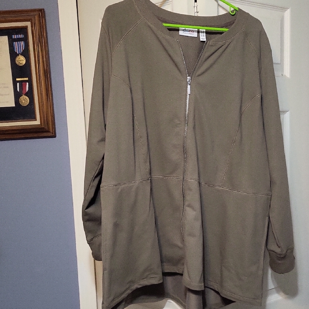 Olive Green Zip-Up Jacket